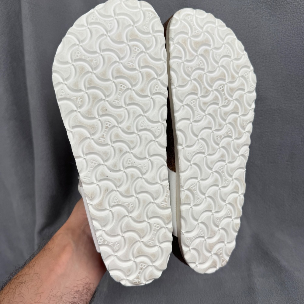 Birkenstock Gizeh White Birko-Flor Thong Sandals Womens 38 L7 M5 Made in Germany - Picture 5 of 7